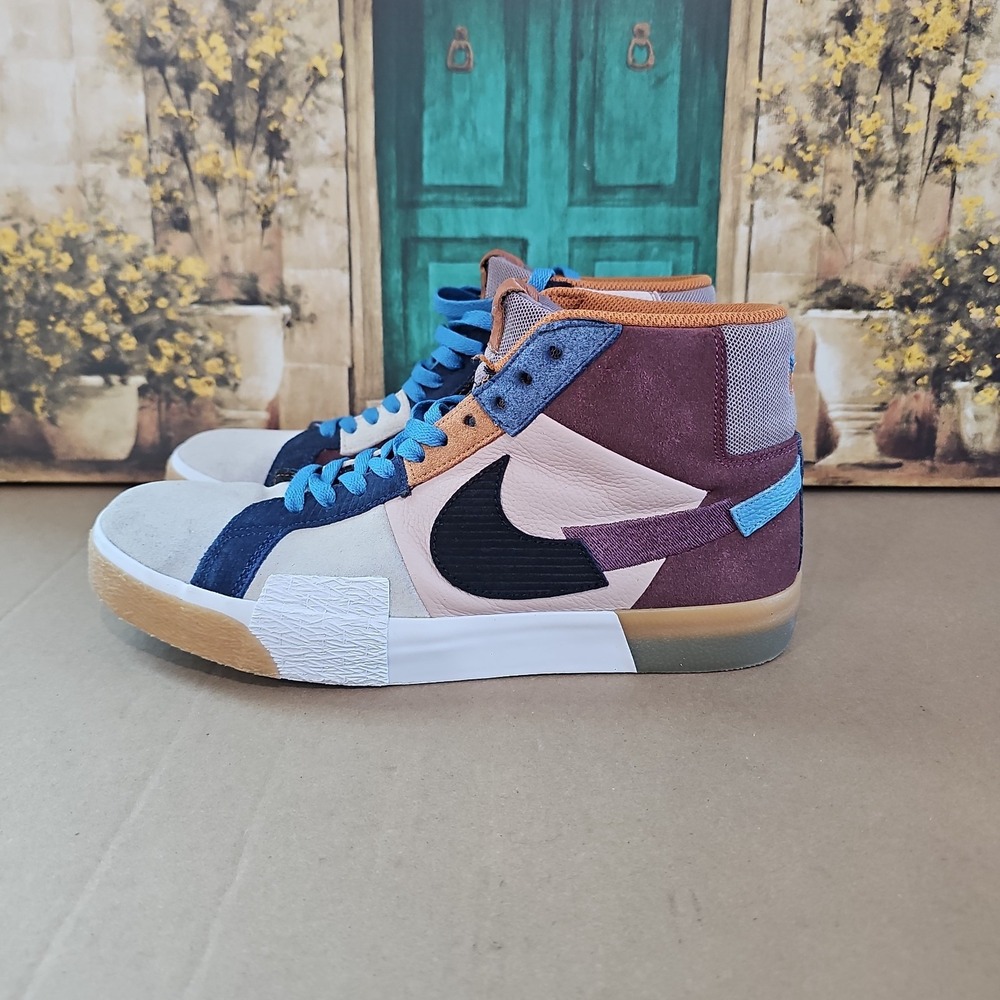 Nike Shoes Mens 10.5 SB Zoom Blazer Mid Premium Mosaic Pack Dark Wine Sneakers